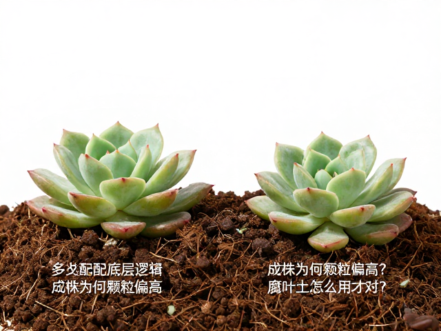 多肉配土底层逻辑，成株为何颗粒偏高？腐叶土怎么用才对？