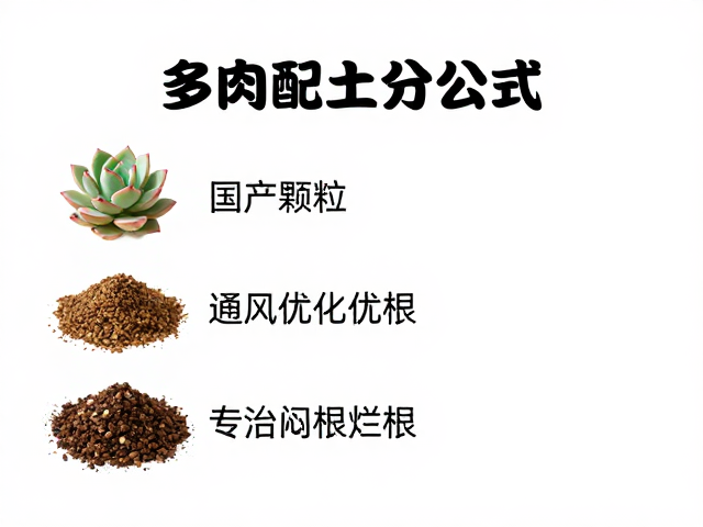 多肉配土公式，国产颗粒，通风优化，专治闷根烂根