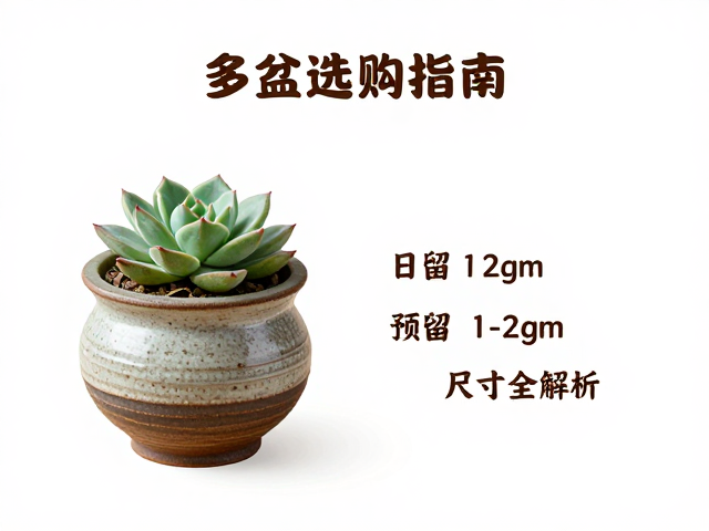 多肉花盆选购指南，日式粗陶风，单头预留1-2cm尺寸全解析