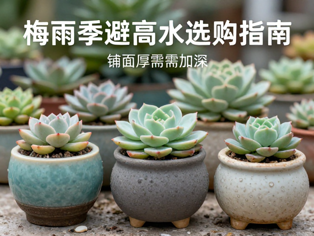 多肉花盆选购指南，梅雨季避高保水，铺面厚需加深