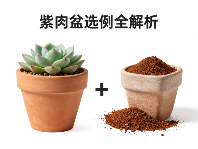 多肉花盆材质尺寸选购指南，紫砂盆与颗粒土比例全解析