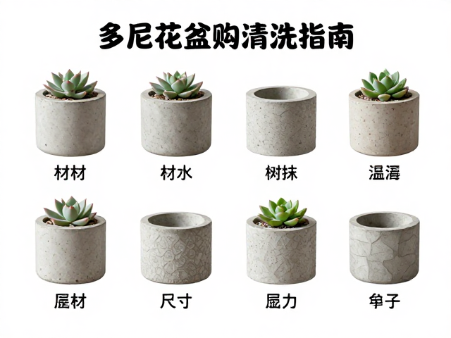多肉水泥花盆选购清洗指南，材质尺寸全解析与消毒教程