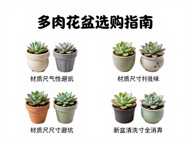 多肉花盆选购指南，材质尺寸避坑，新盆清洗消毒全攻略