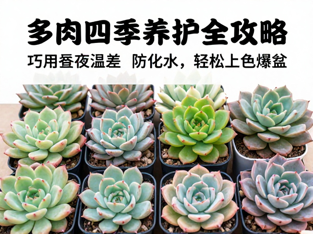 多肉四季养护全攻略，巧用昼夜温差防化水，轻松上色爆盆