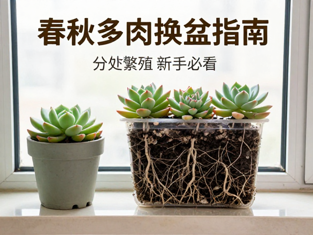 春秋多肉换盆指南，阳台窗台分株繁殖全攻略，新手必看
