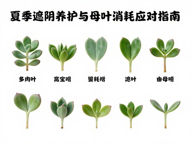 多肉叶插全流程，夏季遮阴养护与母叶消耗应对指南