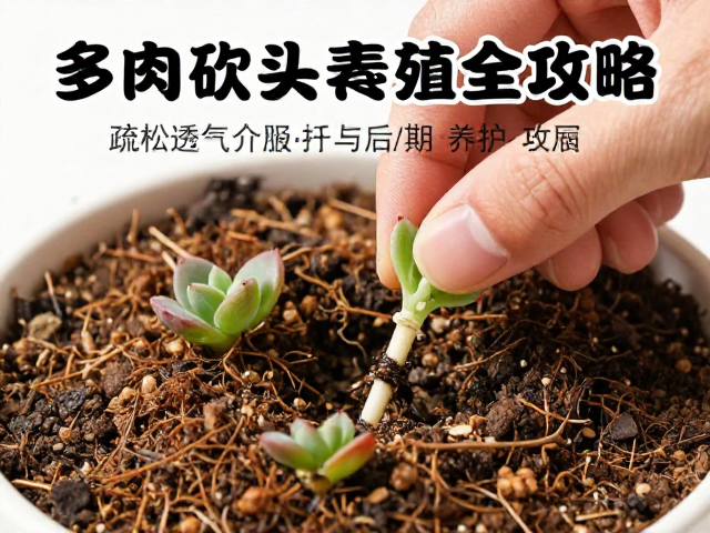 多肉砍头繁殖全攻略，疏松透气介质扦插与后期养护详解