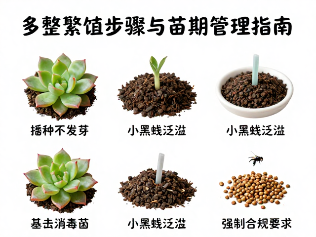 多肉播种不发芽？小黑飞泛滥？完整繁殖步骤与苗期管理指南