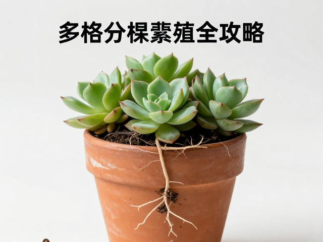 多肉分株繁殖全攻略，保留完整根系，充足光照，快速服盆养护指南