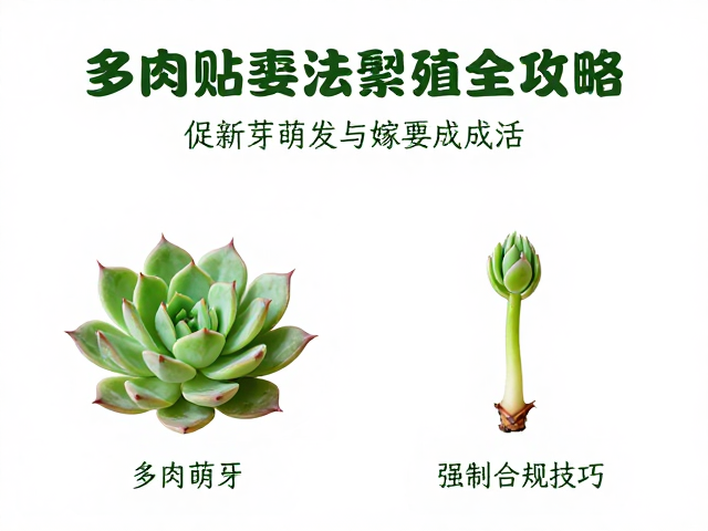 多肉贴接法繁殖全攻略，促新芽萌发与嫁接成活技巧