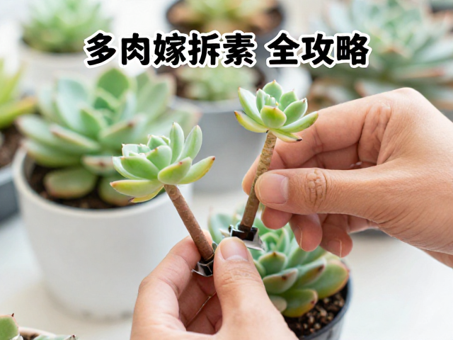 多肉嫁接繁殖全攻略，固定物拆除与通风干燥技巧