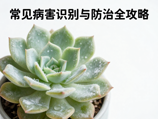 多肉叶心积水起白粉？常见病害识别与防治全攻略