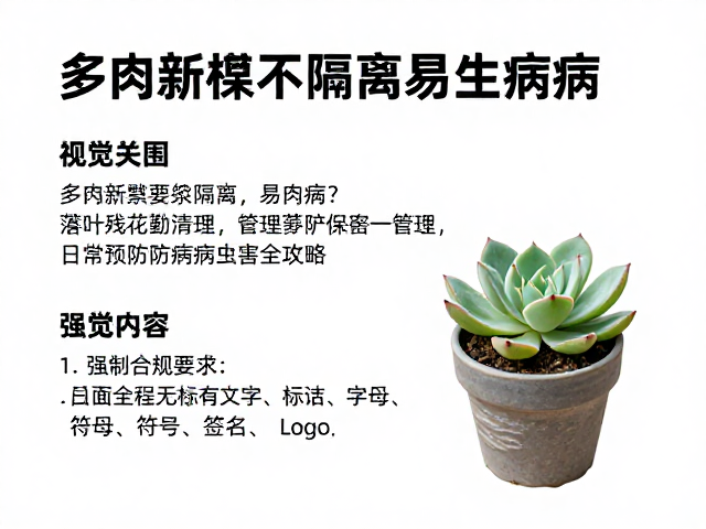 多肉新株不隔离易生病？落叶残花勤清理，日常预防病虫害全攻略