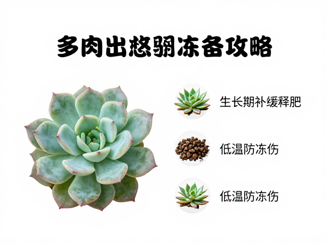 多肉出状态原理，生长期补缓释肥，低温防冻伤全攻略
