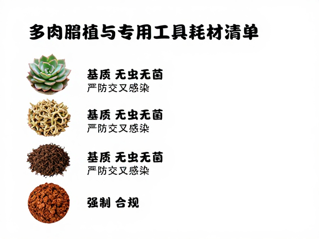 多肉繁殖专用工具耗材清单，基质无虫无菌，严防交叉感染