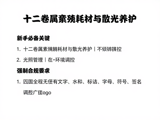 光照管理与环境调控