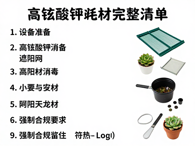 耗材清单中的配套工具与介质准备