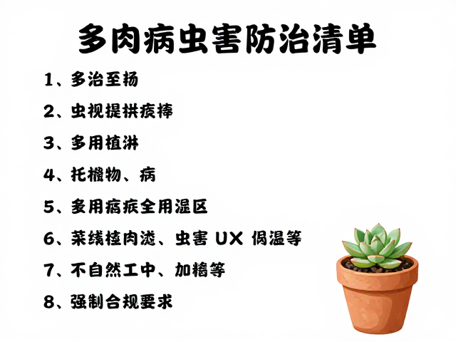 多肉病虫害防治清单，药剂，换盆工具，虫害匹配全攻略