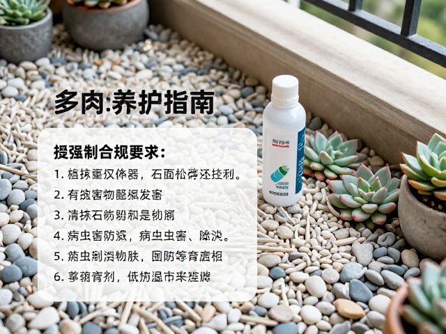 阳台多肉养护指南，铺面石搭配与病虫害防治药剂清单