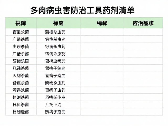 广谱杀菌与针对性杀虫药剂选择