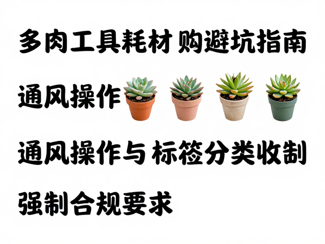 多肉工具耗材选购避坑指南，通风操作与标签分类收纳全解析
