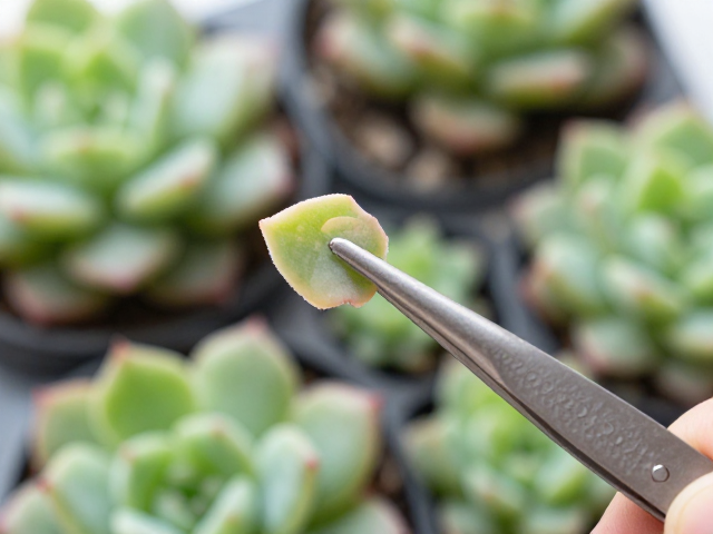 镊子处理掉叶的操作细节