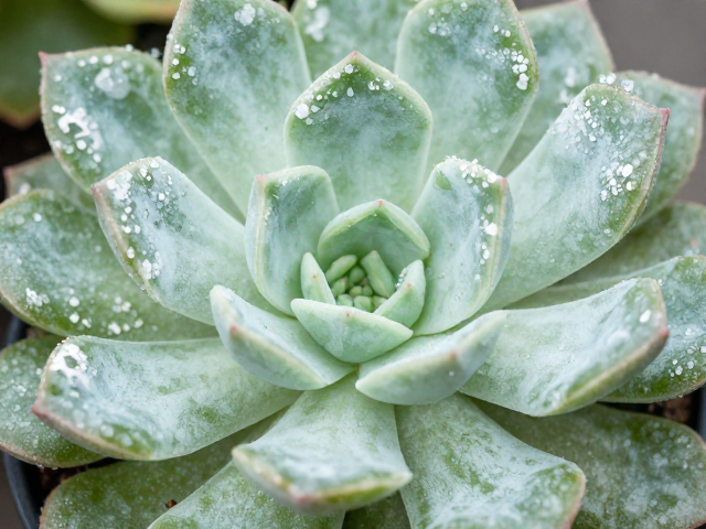 梅雨季多肉叶面白粉斑？控水通风，病虫害急救指南