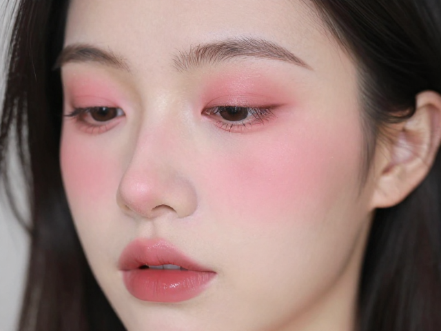 同色系眼影腮红的眼部与面颊联动