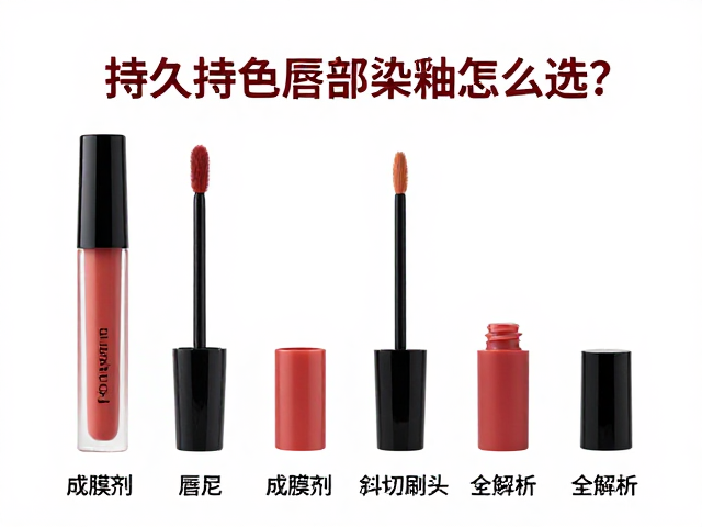 持久持色唇部染釉怎么选？成膜剂与斜切刷头全解析