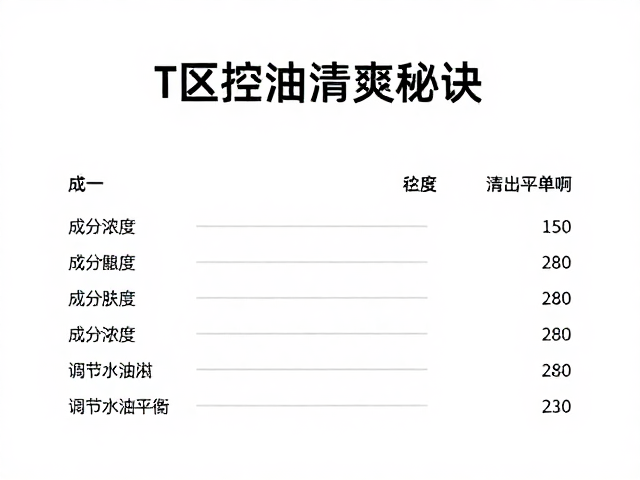 关键成分及其浓度对控油效果的实质影响