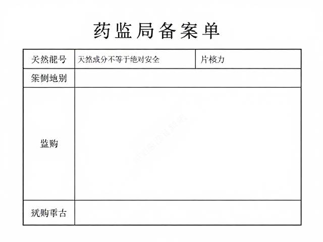 药监局备案单片装，天然成分不等于绝对安全，选购需看清