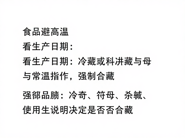 严格遵循说明书的冷藏与常温指引