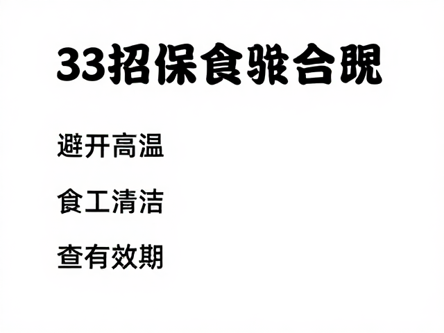 避开高温、工具清洁、查有效期,3招保食品安全