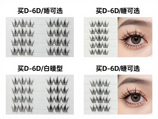 美睫门店嫁接3D-6D多簇可选，根据眼型分区设计更自然