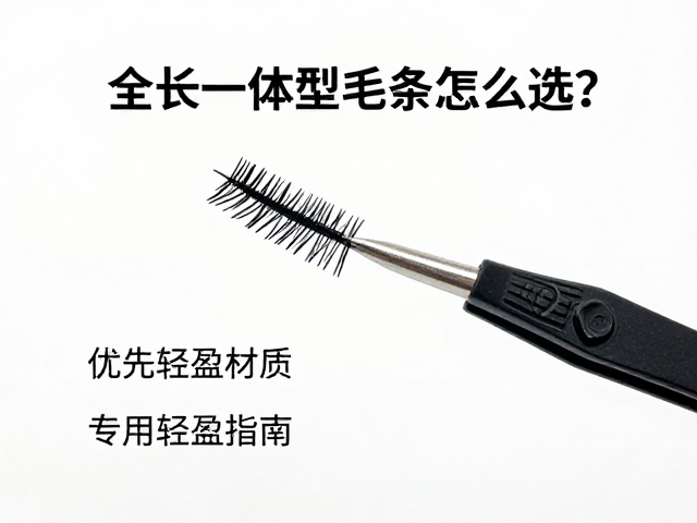 全长一体成型毛条怎么选？优先轻盈材质，专用睫毛镊子指南