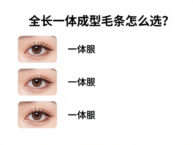 全长一体成型毛条怎么选?根据眼型挑款,平价多副装更划算