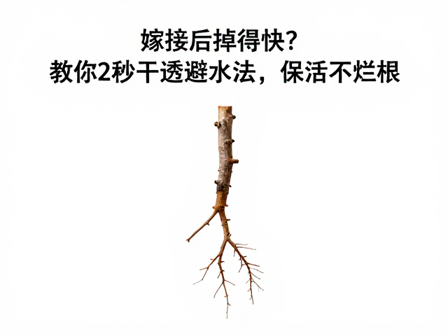 嫁接后掉得快？教你2秒干透避水法，保活不烂根