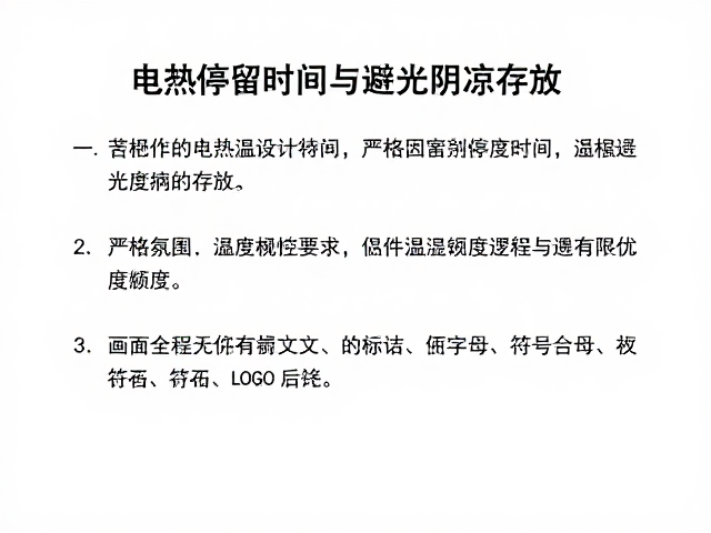 电热产品温控设计关键，严格遵守药剂停留时间与避光阴凉存放