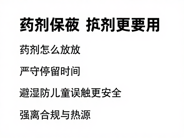 药剂怎么放？严守停留时间，避湿防儿童误触更安全