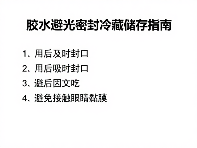 胶水避光密封冷藏储存指南
