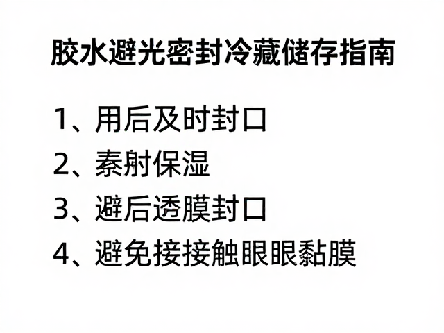 用后及时封口，避免接触眼部黏膜