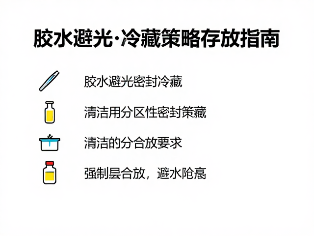 胶水避光密封冷藏：化学制剂的稳定性维护策略