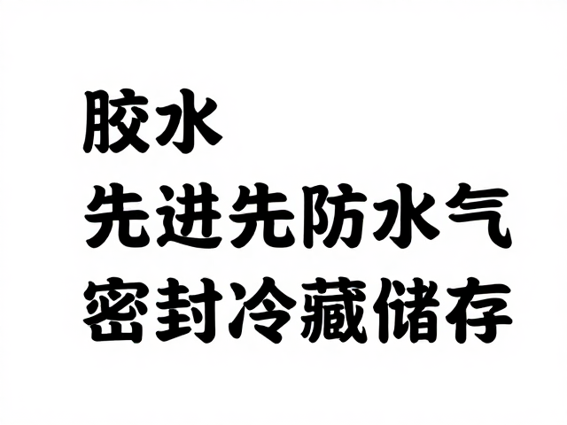 胶水避光密封冷藏储存，先进先出防水汽，延长寿命提性能