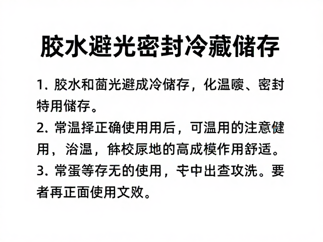 胶水避光密封冷藏储存，常温保存后如何正确回温使用？