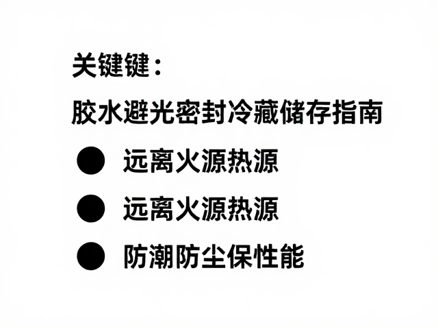 胶水避光密封冷藏储存指南，远离火源热源，防潮防尘保性能