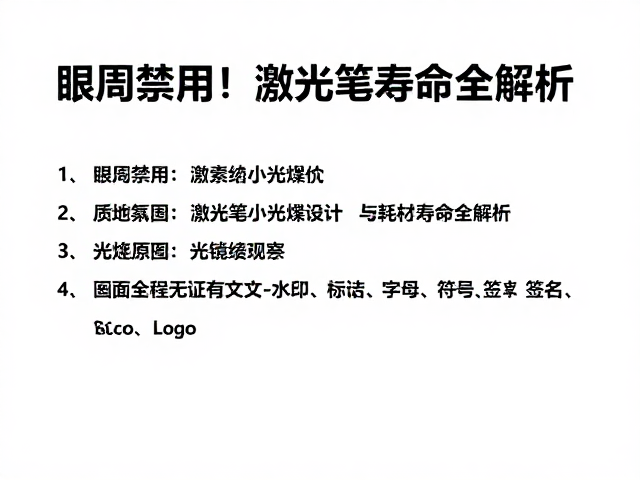 光斑质量评估与日常维护要点