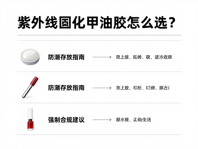 紫外线固化甲油胶套装怎么选？防潮存放指南，避坑建议