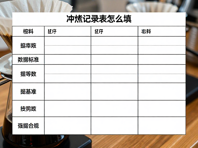 冲煮记录表的核心字段与数据基准