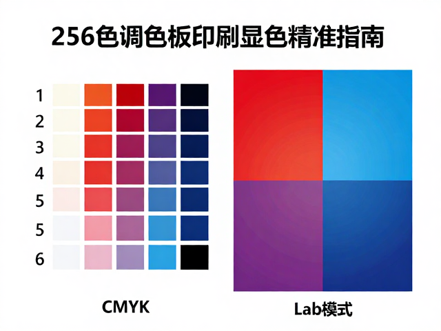 CMYK与Lab模式区别,256色调色板印刷显色精准指南