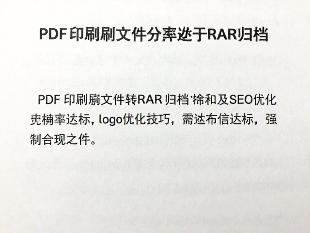 PDF印刷文件转RAR归档,如何确保分辨率达标及SEO优化技巧